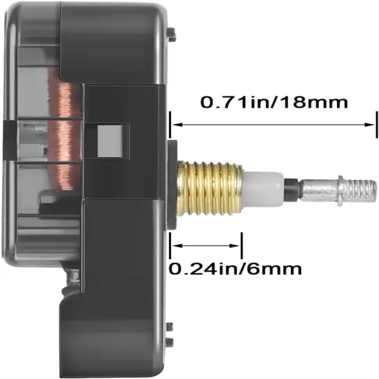 2 Pieces 12888 High Torque Clock Movement for Wall Clock Mechanism Replacement, with 4 Pairs of Clock Hands,Shaft Length 18mm(45/64 inch) {2}