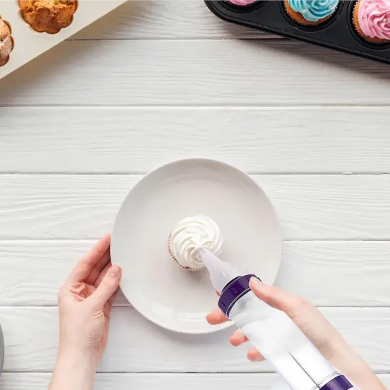 16 Pcs Cake Decorating Tool Set Include Dessert Decorating Syringe Cookie Decoration Brushes Sugar Stir Needle Scriber Fondant Paste Tool Rolling Pin for Cookie Cake Supplies {3}