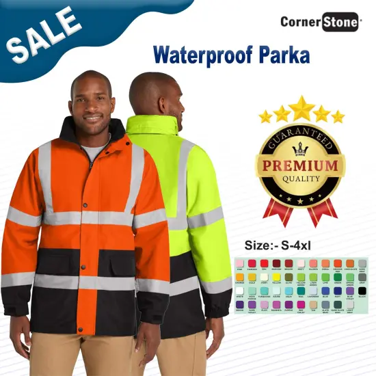 CORNER STONE&reg; - Waterproof Parka Safety yellow/ black {2}