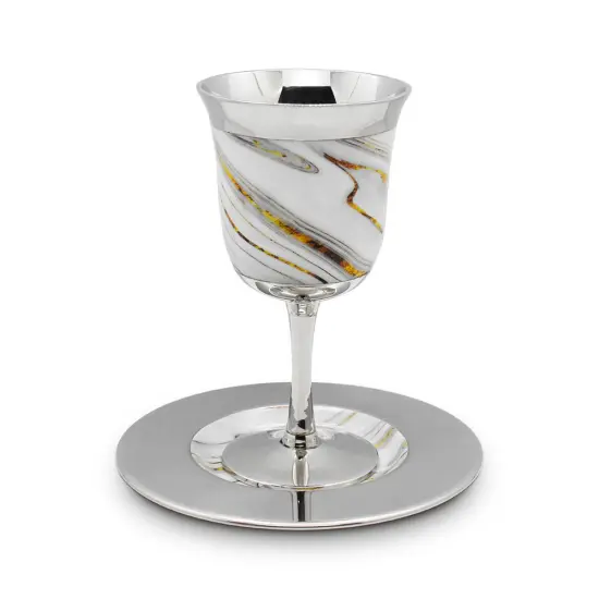 Kiddush Cup with Marble Design {1}