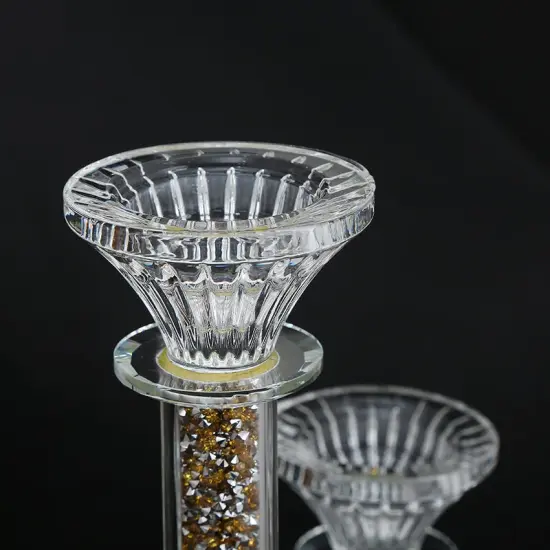 Crystal Candelabra 9 Arms Silver {3}