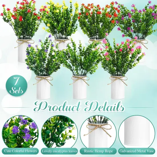 7 Sets Spring Artificial Flower Tables Centerpieces Decoration {5}