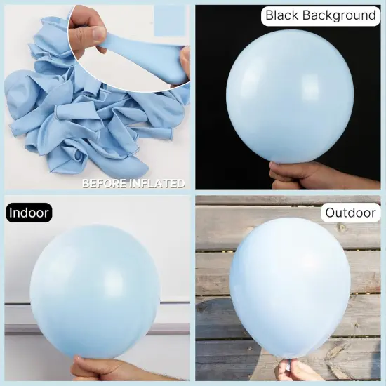 Light Blue Balloons 99 pcs Different Sizes of 36 18 12 10 5 Inch Baby Pastel Sky Aqua Blue Balloon Arch Kit Garland for Graduation Baby Shower Gender Reveal Party Decorations Blue-Q13 {2}