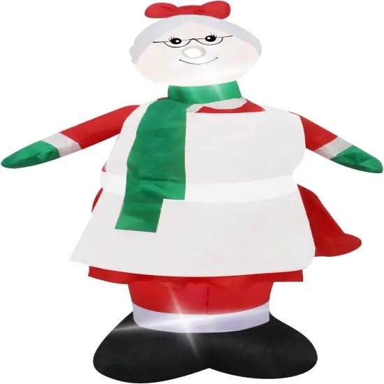 4 Feet Inflatable Christmas Granny Decoration with LED Lights Adorable Holiday Blow up Granny Ideal for Indoor Outdoor Use Perfect Christmas Decor for Lawn Garden Entryway Holiday Parties {3}