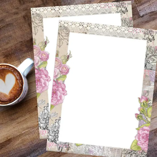 Great Papers! Vintage Scrapbook Letterhead, for Invitations, Announcements and Personal Messages, Printer Friendly 8.5&rdquo;x11&rdquo;, 50 Pack {3}