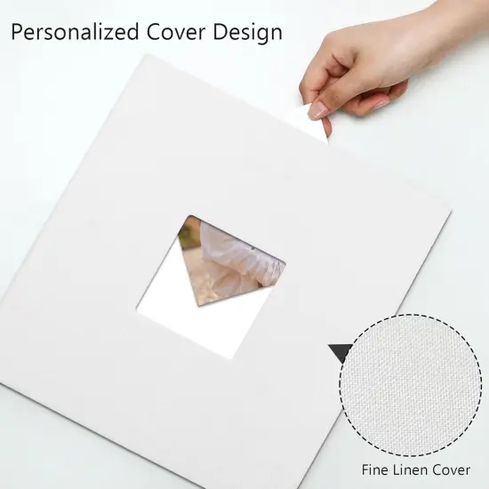 Premium Scrapbook Photo Album with Writing Space, DIY Scrapbook Album with 60 Pages, Large Photo Book for Baby Family Travel Vacation {4}