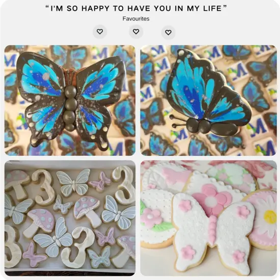 Butterfly Cookie Cutter Set-5 Piece-Butterfly Fondant Biscui Cutters {3}