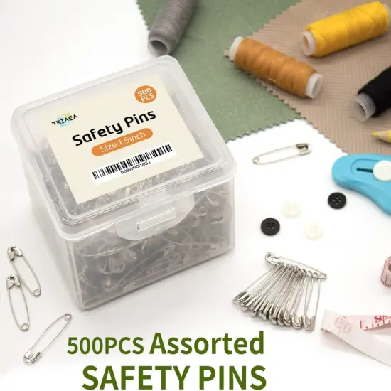 Safety Pins 500Pcs, Small Safety Pins 1.5 inch {3}