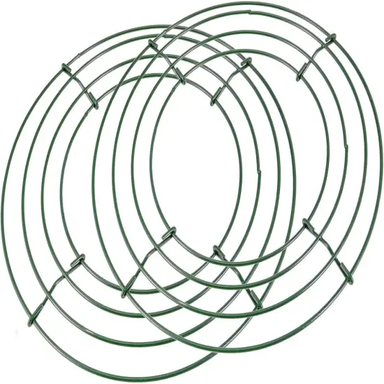 20 Pack 10 Inch Metal Wreath Frame, Dark Green Metal Floral Wreath Frame, Wire Wreath Rings for Christmas, New Year, Thanksgiving Day, Valentines, Wedding {3}