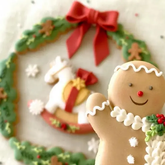 3PCS Gingerbread Man Cookie Cutters, 5.12" 4.34" 3.42" Large Christmas Cookie Cutters -Stainless Steel Holiday Cookie Cutters Shapes for Baking Gift {4}