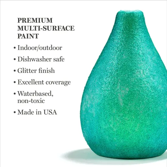 Martha Stewart&trade; Rainbow Sparkles Collection - Multi-Surface Glitter Paint Set - 10 pc. - 68709 {3}