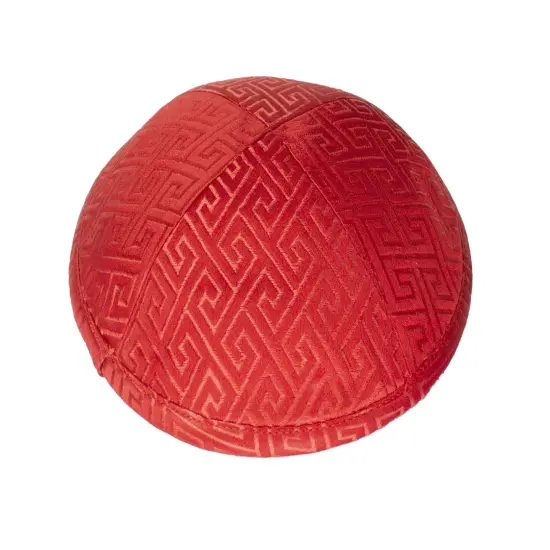 Kippah Red Deluxe Brocade {1}