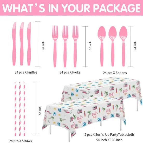 Surfs Up Party Decorations Girls Summer Tableware {3}