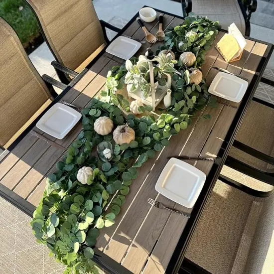 36Pcs Eucalyptus Garland,Artificial Eucalyptus Leaves Table Greenery Garland Wreath Vines for Wedding Party Table Fireplace Bedroom Wall Decor {3}