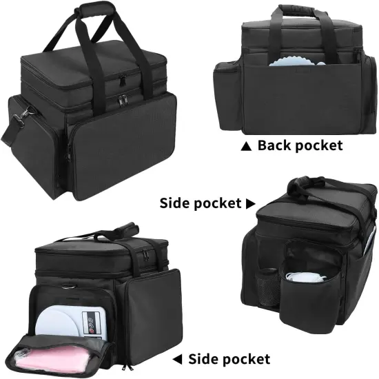 Baking Supplies Storage Bag for Bakers/Pastry Chefs, Cake Decorating Tool Caddy,Suitable for Cake Decorating,Baking Pan,Baking Mat,Muffin Liners,Black {5}