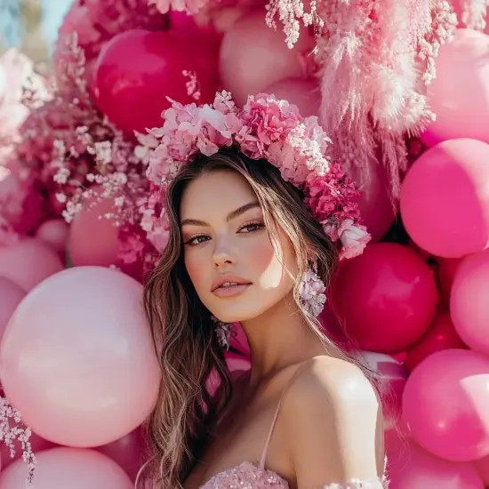Hot Pink Balloons Pink Balloon Arch Kit Double Stuffed Pastel Balloon Garland Foil Bow and Silver Balloons For Girls Women Theme Birthday Bridal Baby Shower Bachelorette Tea Party Supplies {4}