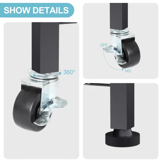 4-Tier Rolling Kitchen Organizer Cart with 2 Pull-Out Baskets & Rustic Wood Top &ndash; Industrial Metal Storage Shelf for Home, Bathroom, Laundry (80lb Capacity) {3}