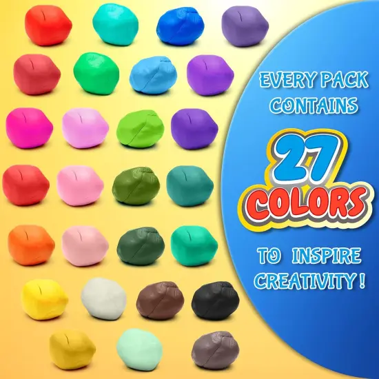Air Dry Clay 27 Colors, Modeling Clay for Kids, DIY Molding Magic Clay for with Tools, Toys Gifts for Age 3 4 5 6 7 8+ Years Old Boys Girls Kids {2}