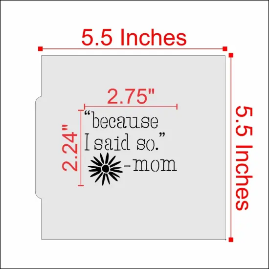 Mom Sayings 3 Piece Cookie Stencil Bundle {4}