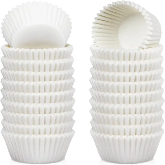500 Count Mini Cupcake Liners White Muffin Liners Greaseproof No Smell Small Cupcake Wrappers Baking Cups {1}