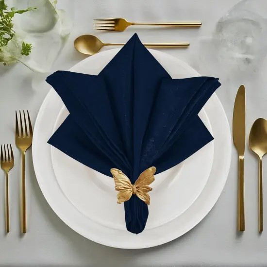 Navy Blue Cloth Napkins (12 Pack, 20x20 Inches), Ideal Dinner Napkins for Party, Wedding and Lunch/Dinner {1}