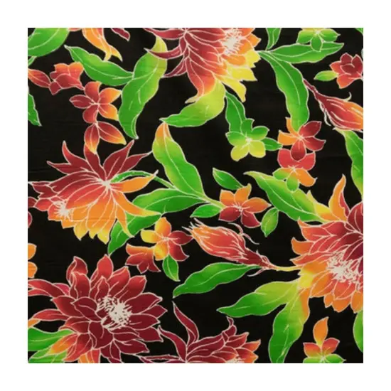 1 Yard Water Lily Floral Poly Cotton Fabric Soft Lightweight for Sewing Crafts 45 inch Width {6}