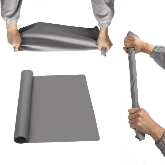 Flexible Silicone Placemat Non Slip Waterproof Heat Resistant Dinner Table Grey 1 pcs {2}