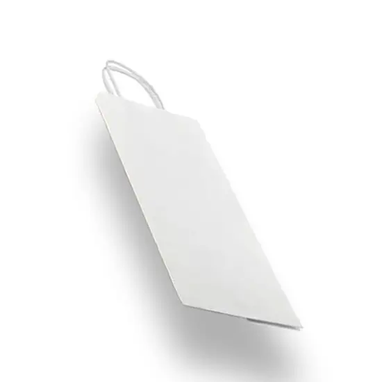 Plain White Kraft Shopping Bag 12" x 9" x 15 1/4" {7}