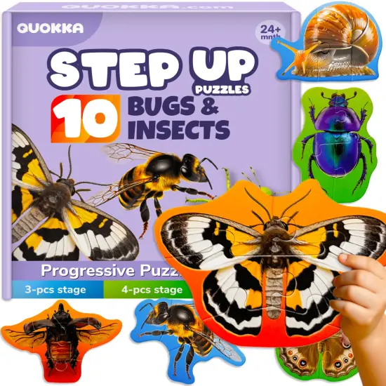 40 Piece Step Up Puzzles for Toddlers | Bugs {1}
