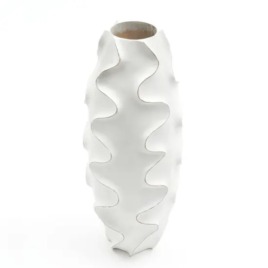 Decorative Handcrafted Accent Wood Vase-6x17 Inch {4}