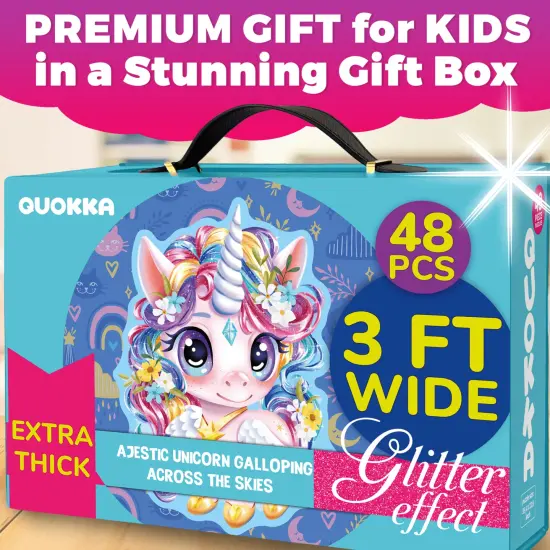 2x3 FT Glitter Floor Puzzles for Kids | Unicorn {2}