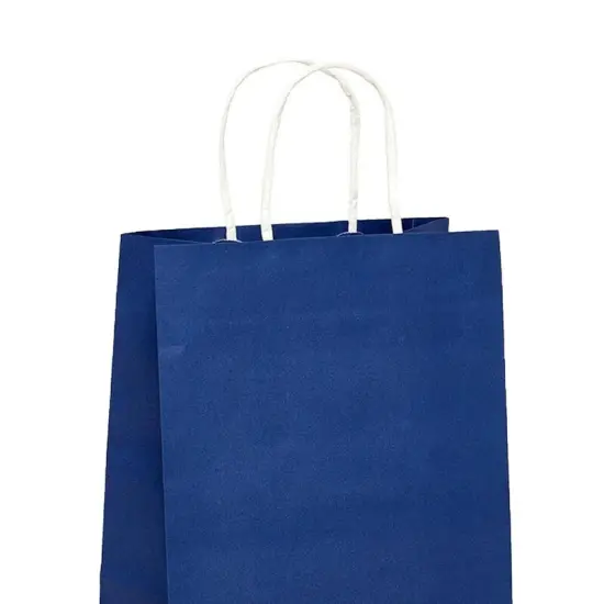 Convenient Bright Matte Shopping Bag with White Interior 6" x 3 1/4" x 8 3/8" {3}