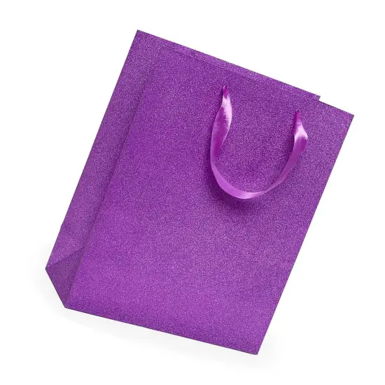 Sparkling Glitter Grain Totes Compact Size 7'' x 3 7/8'' x 9 1/16'' Purple {4}