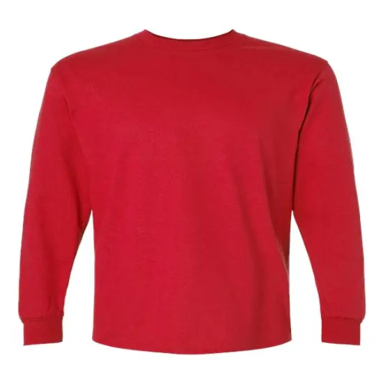 Gildan&reg; Ultra Cotton Crewneck Long Sleeve T-Shirt Red {2}