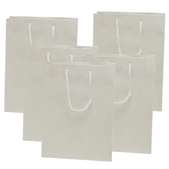 Glossy Euro Totes 16'' x 6'' x 12'' for Small Packaging Needs White {2}