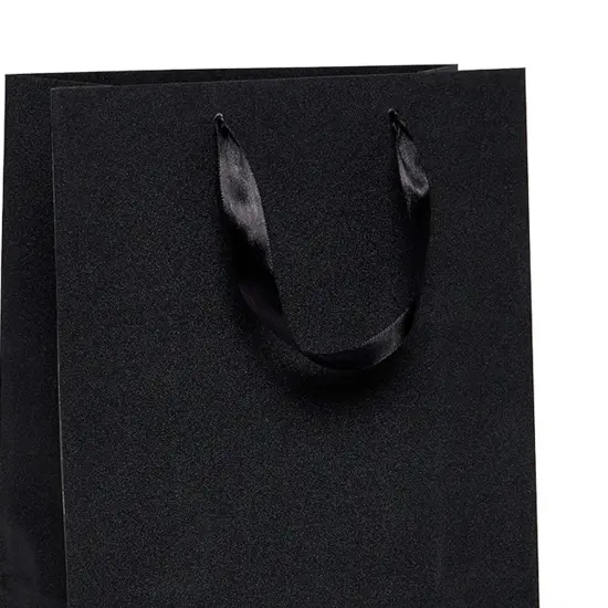 Glitter Grain Euro Totes 7'' x 37/8'' x 91/16'' for Sparkling Packaging Black {5}