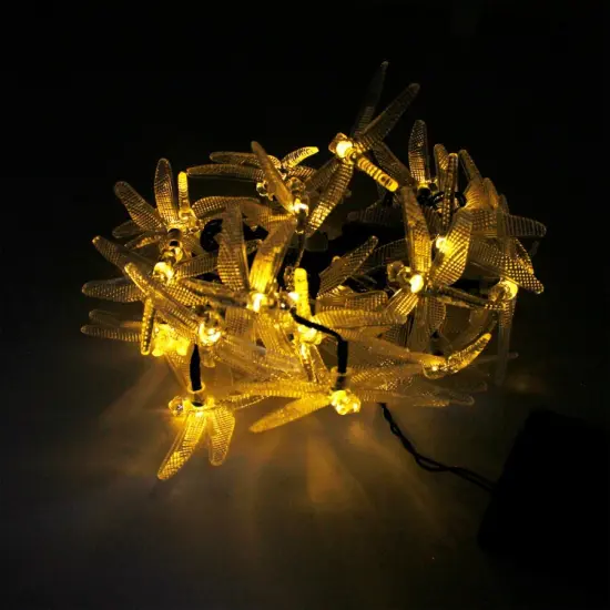 30 LED Solar String Light Dragonfly Warm white {4}