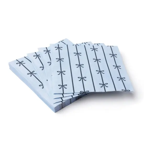 SKY BLUESIGNATURE BOW LARGE NAPKINS {2}