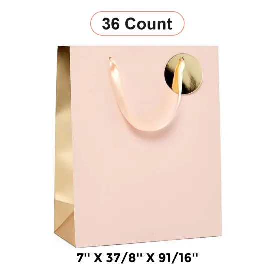 Stylish Two-Tone Metallic Euro Totes 7'' x 37/8'' x 91/16'' Pink {1}