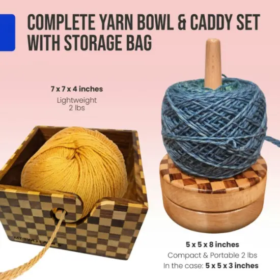 My Two Ladies | Artisan Yarn Caddy & Square Bowl Set {2}