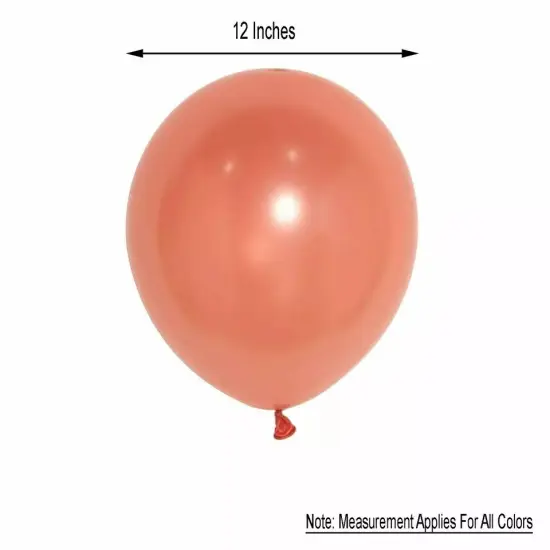 25 pcs ROSE GOLD 12" Metallic Latex Balloons Wedding PARTY DECORATIONS Supplies {2}