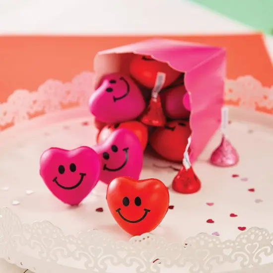 4E's Novelty 48 Pack Heart Stress Balls - Squishy Stress Balls for Kids & Adults {2}