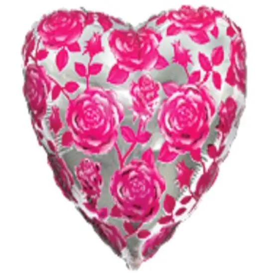 FLORAL HEART FOIL BALLOON - IN STORE ONLY {1}