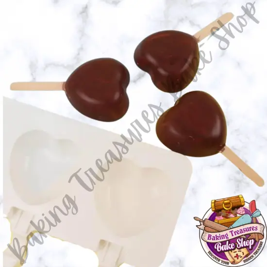 Three Rounded Hearts Cakesicle Mold {3}