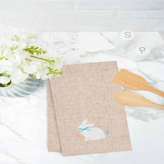 Easter Bunny Rabbit Spring Theme Kitchen Dishtowel {4}