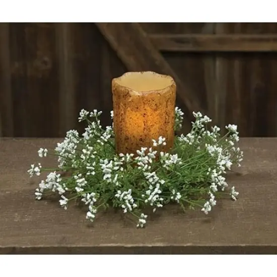 Pixieflower Candle Ring Cream 3" {2}