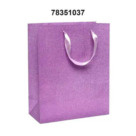 Chic Glitter Grain Euro Totes 7'' x 3 7/8'' x 9 1/16'' for Stylish Packaging Pink {3}