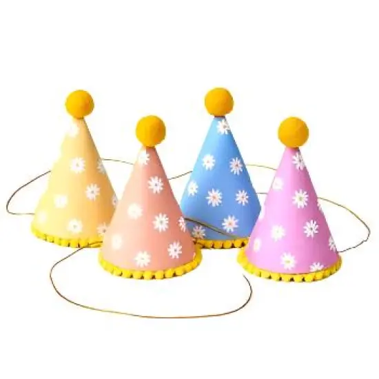 RETRO DAISY PARTY HATS {1}