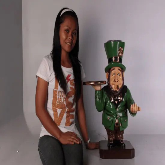 Leprechaun Smoking Ash Tray Butler Life Size Statue {2}