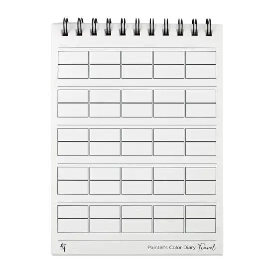 HG Art Concepts Travel Size Painters Color Diary - 6x8" Spiral-Bound Acid-Free Color Swatch Book with 10 Pages for Traveling Artists {4}